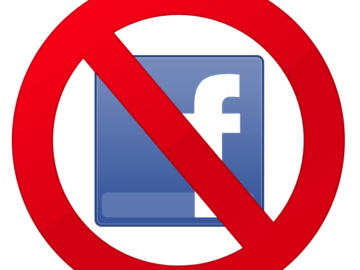 לוגו פייסבוק ועליו אין כניסה