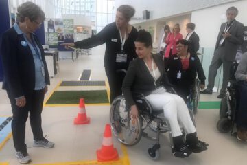 guests were invited to try out Access Israel’ Accessibility Path