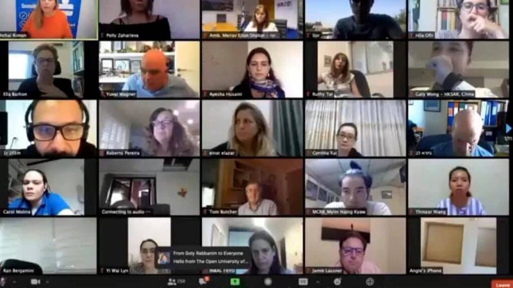 An Access Israel webinar with participants from all over the world