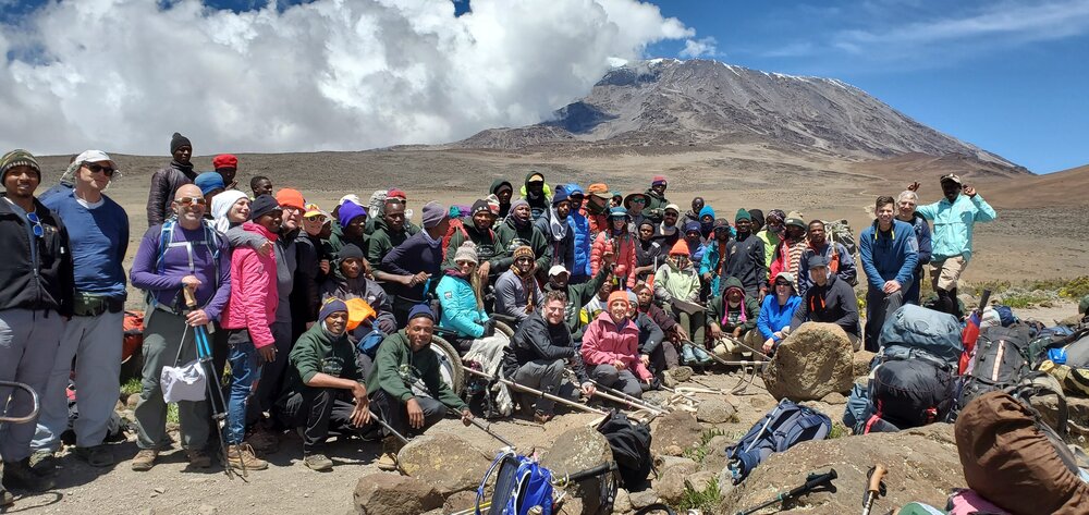 The group who climbed the Kilimanjaro