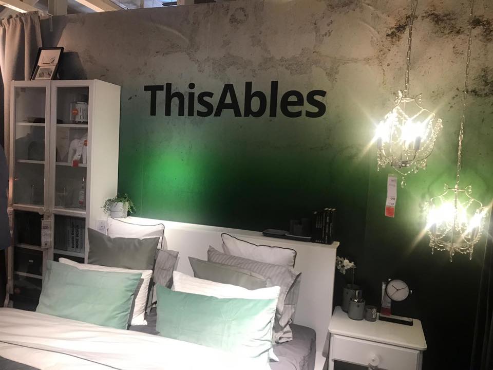 A bed in IKEA taged as ThisAbles - already accommodate people with disabilities