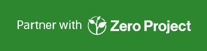 Green Banner with text partner with zero project